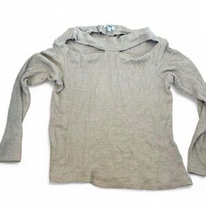 LNA | Ribbed Top | Cut Out Front Detail | Mushroom | Size M